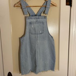 NIB Overall Denim Dress
